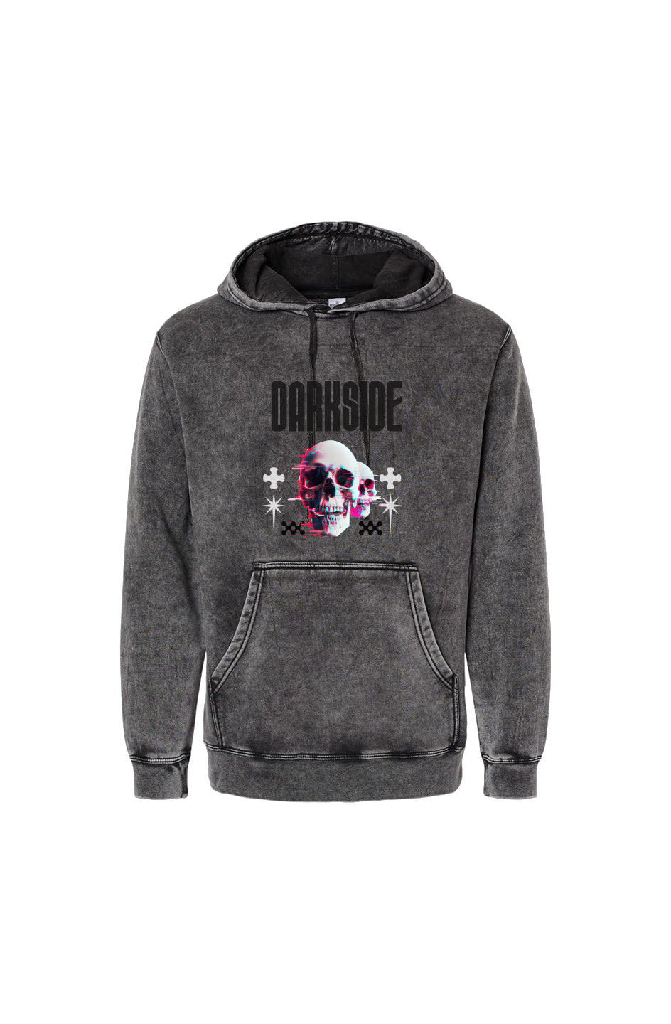  Darkside Matrix skull Unisex Midweight Mineral Wash Hooded Sweatshirt